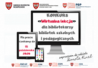 Plakat konkursu "Wirtualna Lekcja"