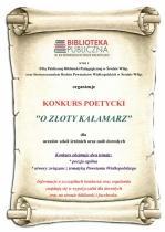 plakat konkursu "O Złoty Kałamarz"